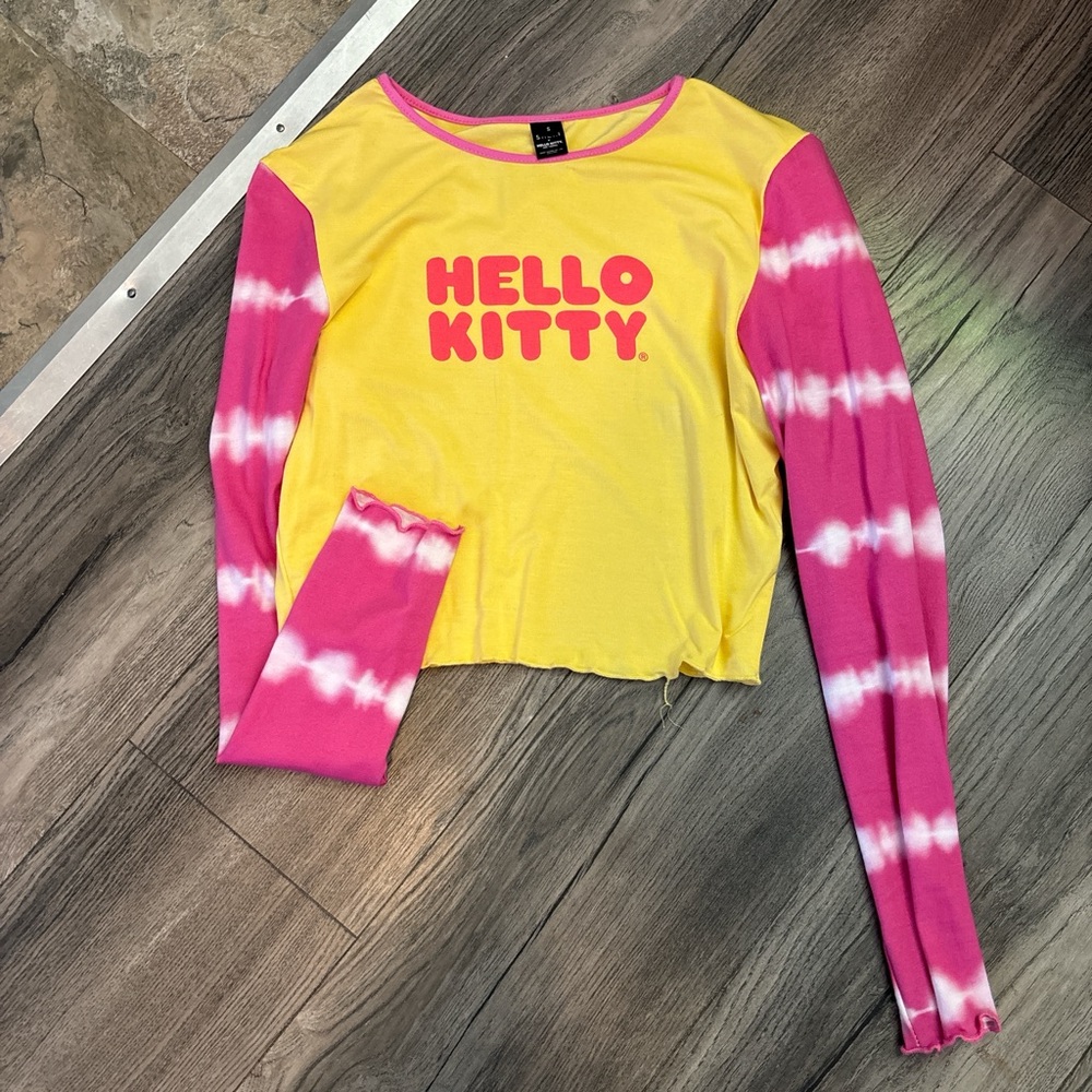 Hello Kitty Yellow and Pink Long Sleeve Shirt